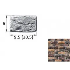 Искусственный декоративный камень Шамотный Кирпич 12-01 тычковый элемент коричневый Forester