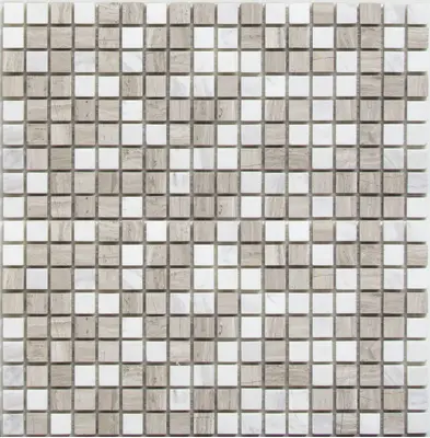 Мозаика каменная Melange-15 305х305 серая Bonaparte mosaic