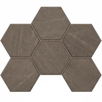 Керамогранитная плитка мозаика Gabbro GB03 Hexagon 25х28.5 неполированная Estima