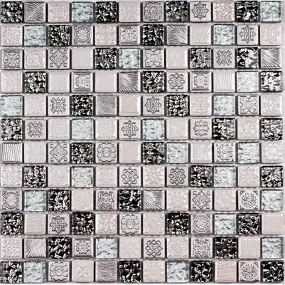 Мозаика керамическая Bali 300х300 серая Bonaparte mosaic