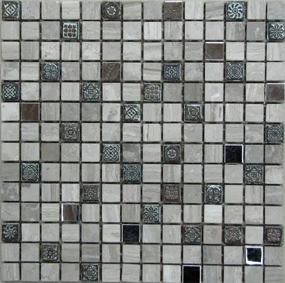 Мозаика каменная Milan-2 305х305 черная Bonaparte mosaic