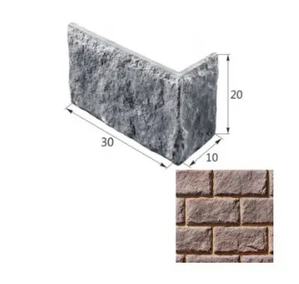 Искусственный декоративный камень Русская Усадьба 10-01 угловой элемент коричневый Forester