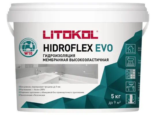 Гидроизоляционная мастика HIDROFLEX 5 кг