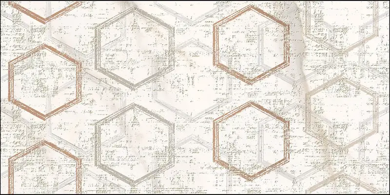 Apulia Oro Hexagone 315х630 бежевый декор настенный Азори