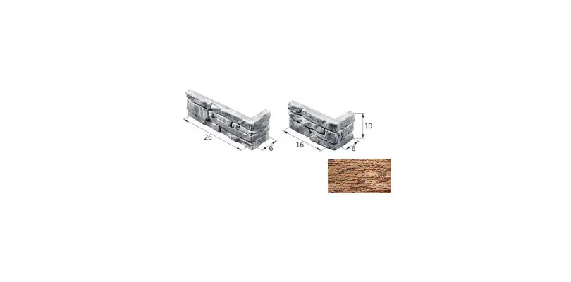 Искусственный декоративный камень Скала 04-09 угловой элемент коричневый Forester